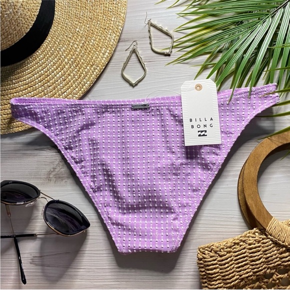 Billabong Lilac Tropic Surf Check Bikini Bottoms - Picture 7 of 13